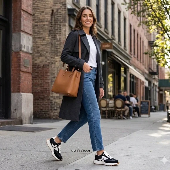 Steve Madden Kendrix Black White Lace-Up Sneakers Women’s Sz 8 New With Box - Picture 2 of 10